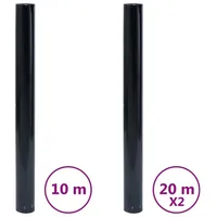 VidaXL Fensterfolien 3 Stk. Statisch Matt Schwarz PVC