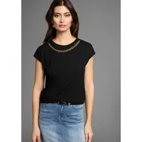 LAURA SCOTT LAURA SCOTT, Rundhalsshirt in schwarz, | Gr.