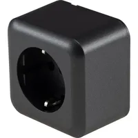 ChiliTec Schuko-Steckdose Aufputz Grau 1 St.