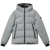 S.Oliver Loose Fit Steppjacke mit Kapuze, Mittelgrau, 134