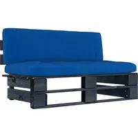 VidaXL Palettenmittelsofa Garten schwarz Kiefer