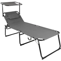INDA-EXCLUSIV XXL Gartenliege mit Dach L200xB70cm-DMC4400ANSD