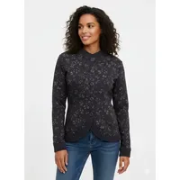 Ragwear Sweatjacke "AVALINA FLOWERS O", Damen, Gr. L, schwarz,