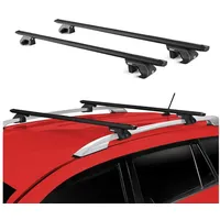 Aurilis Alu Dachträger Gepäckträger Universal für Autos Schwarz ABE
