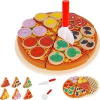 Iso Trade Lernspielzeug Holzpizza (Pizza Set Zubehör aus Holz,