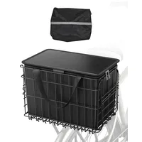 Vevor Fahrradkorb Hinten 340x210x225mm, faltbarer Hinterradkorb mit Gepäcknetz, herausnehmbarer