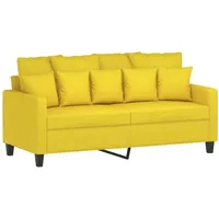 VidaXL 2-Sitzer-Sofa Hellgelb 140 cm Stoff