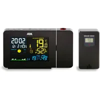 ADE Wetterstation mit Projektion Schwarz WS1911