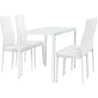 [en.casa] Essgruppe Bergen (set, 5-tlg) 105x60x75 cm) weiß