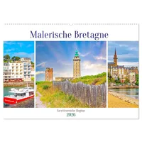Calvendo Malerische Bretagne - facettenreiche Region (Wandkalender 2026 DIN