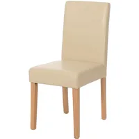MCW Esszimmerstuhl Littau, Küchenstuhl Stuhl, Kunstleder ~ creme, helle