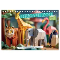 Calvendo Origami Zoo - Bunter Tierkalender für Kinder und