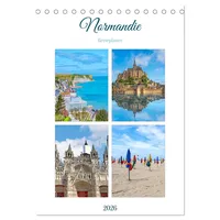 Calvendo Normandie - Reiseplaner (Tischkalender 2026 DIN A5 hoch),