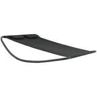 Gardenson Sonnenliege Gordo ca. 180x48x200 cm Schwarz