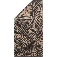 CAWÖ Maison Blätter Handtuch 50 x 100 cm grau
