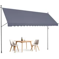 Vevor Klemmmarkise 450 x 120 cm grau