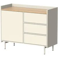 Vicco Kommode Velina, Creme, 100 x 82 cm mit