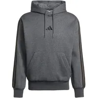 Adidas Herren Essential Three Stripes Fleece Hoodie, Dark Grey