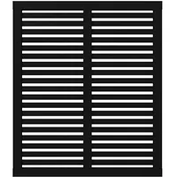 Plus Sichtschutzelement 120 x 140 cm Schwarz/Holz