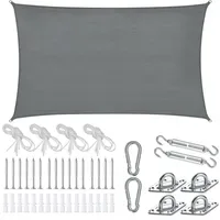 Tectake tectake® Sonnensegel, verschiedene Größen, HDPE mit 185 g/m2