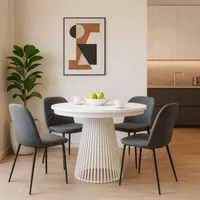 Beautysofa Lumi Ø 100–180 cm weiß