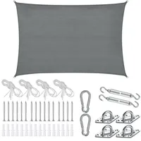 Tectake tectake® Sonnensegel Sunny, wetterfestes HDPE-Material mit UV-Schutz %