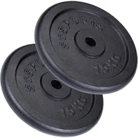 ScSPORTS Hantelscheiben Set 30 kg Gusseisen schwarz