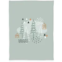 Herding babybest Microfaserflausch-Decke, Nordic Forest, 75 x 100 cm,