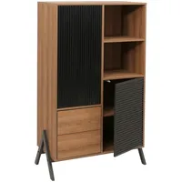 Mendler Hochschrank HWC-O40, Schrank Highboard mit Türen Staufächer Schubladen,