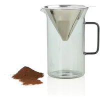 AdHoc Pour Over Kaffeebereiter Impact Borosilikatglas grau