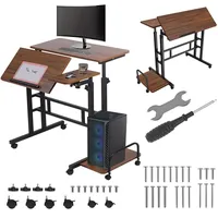 Maclean Brackets Maclean Mobiler Laptoptisch Schreibtisch Mobile Rollschreibtisch Computertisch