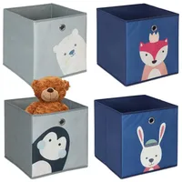 Relaxdays Faltbox 30 x 30 x 30 cm 4-tlg.