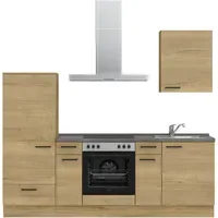Nobilia Küchenzeile Structura I 240 cm braun