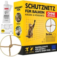 Konzept 11 - Katzennetz für Balkon Ohne Bohren Set