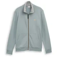 Tom Tailor Sweatjacke PRINTED STAND-UP Regular Fit grau