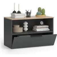 Vicco Kommode Wido, Anthrazit/Sonoma, 80 x 50 cm mit