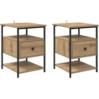 VidaXL Nachtschrank Artisan-Eiche 40 x 42 x 56 cm