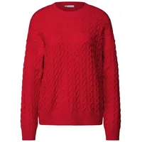 STREET ONE Kuscheliger Strukturpullover racing red, - 38