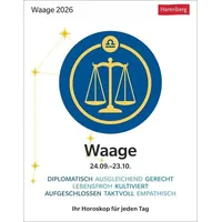 Harenberg Waage Sternzeichenkalender 2026 - Tagesabreißkalender - Ihr Horoskop