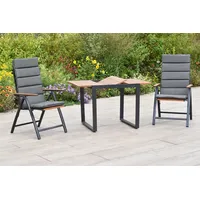 Merxx Athos Set 5-tlg. 2 Klappsessel 2 Auflagen Balkon-Tisch