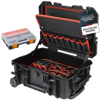 HMF Outdoor Werkzeugtrolley leer mit Rollen schwarz 46,5 x