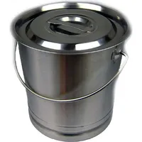 Airbrush-City Eimer Edelstahl 8 Liter Deckel