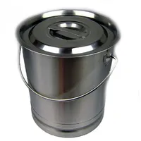 Airbrush-City Putzeimer Edelstahl 8 Liter mit Deckel