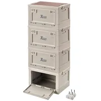 Xcase Klappbox 30 L 2-tlg. mit Deckel und MDF