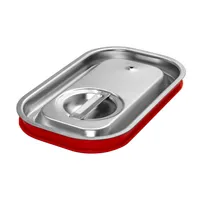 Airbrush-City GN 1/3 Deckel Gastronormbehälter Silikon Abdeckung GN-Behälter Edelstahl