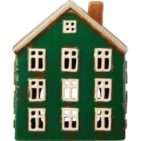 Ib laursen Keramikhäuschen für Teelicht Nyhavn grün in grün