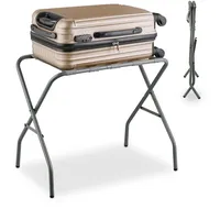 Relaxdays Kofferständer klappbar 55x67x43 grau