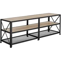 Tectake tectake® TV-Regal, Industrial Style, 3 offene Etagen, seitliche