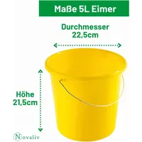 Novaliv Putzeimer 5 Liter Gelb 10 St.