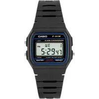 Casio F-91W Collection Uni Digital Kautschuk 33 mm F-91W-1YEF